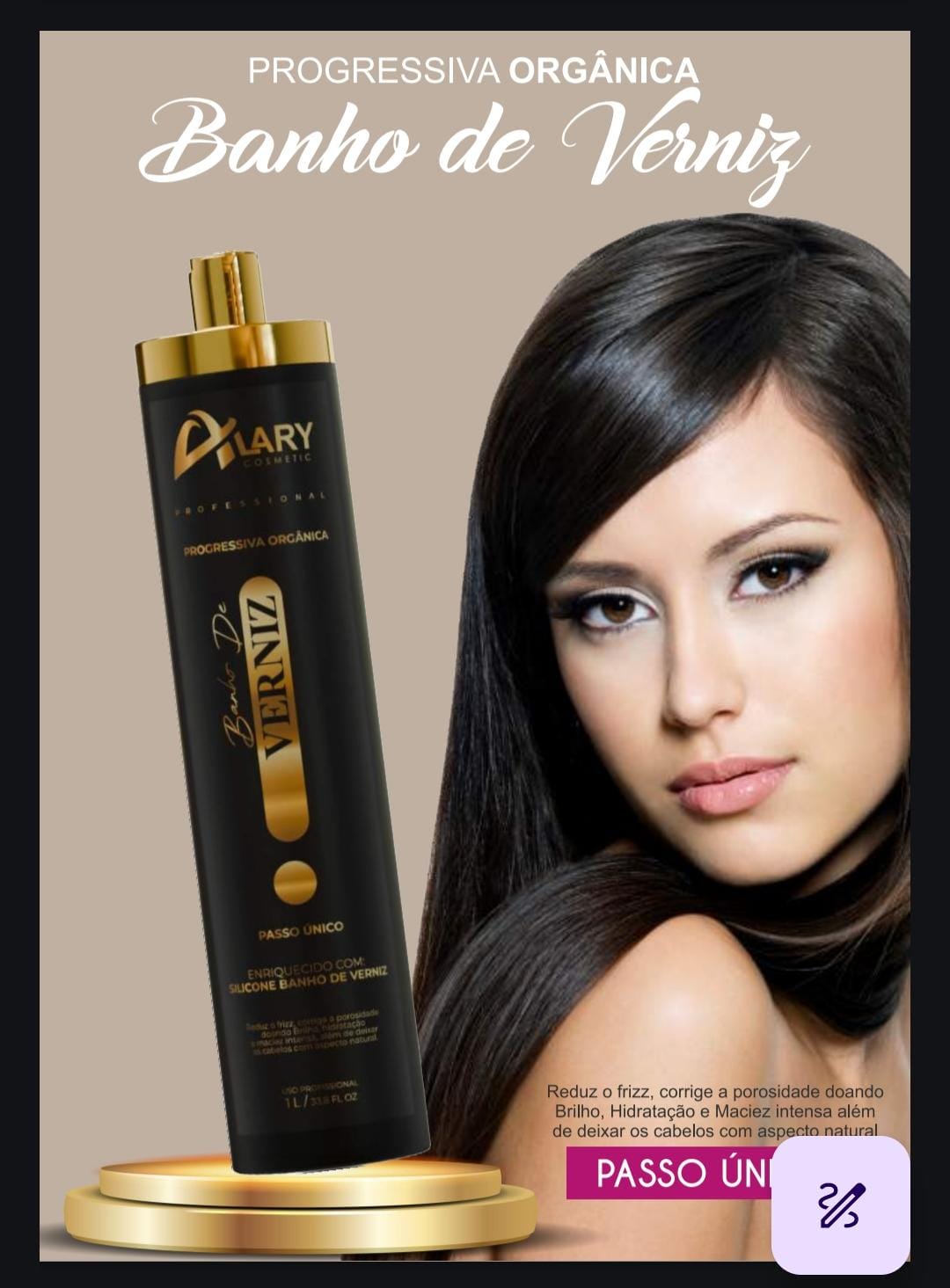 Progressiva Orgânica Banho de Verniz - Passo Único